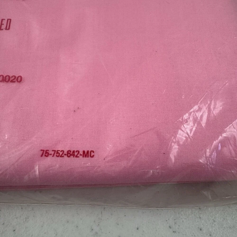 Vintage Cannon IrregularsPink With Roses Full Flat Sheet For 54x76 Mattress